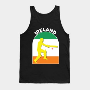 Ireland Cricket Batsman Ireland Flag Tank Top